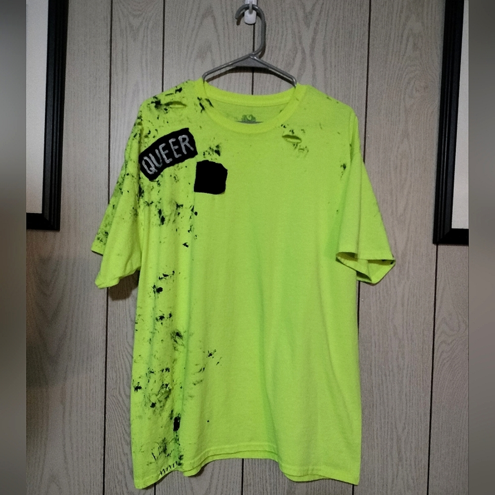 QUEER Neon Yellow Tee